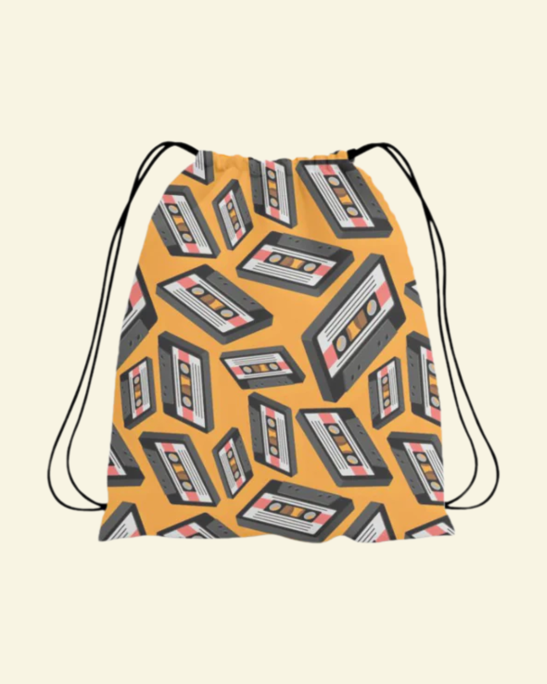 80s Boombox Drawstring Bag