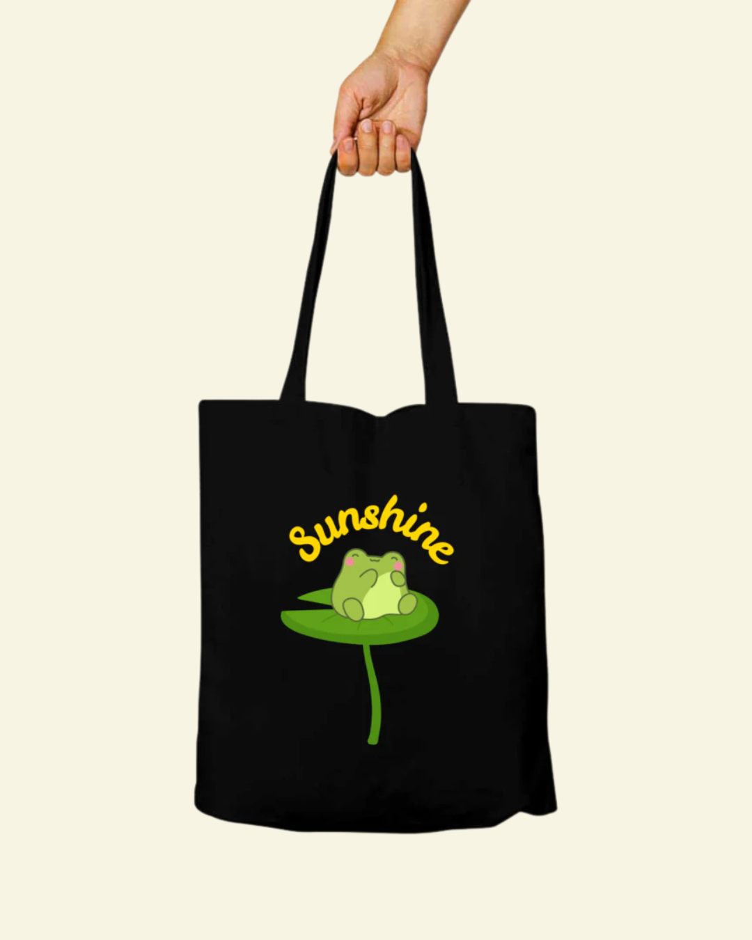 Froggy on lillypad Tote Bag - Zipper