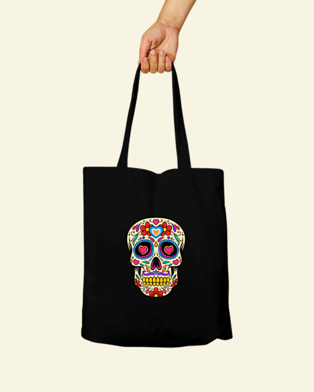 Skull Tote Bag - Zipper