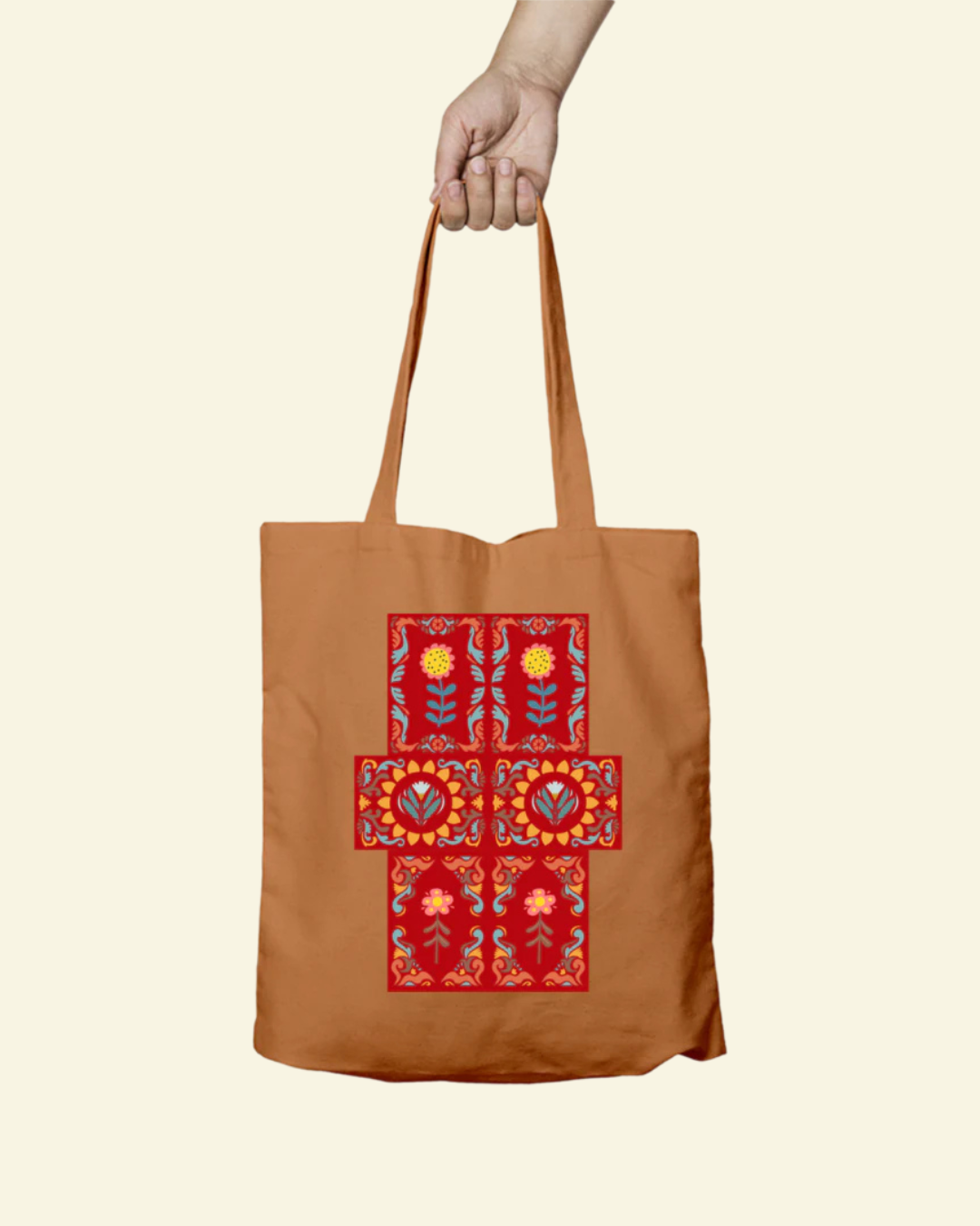 Vintage Florals Tote Bag - Zipper