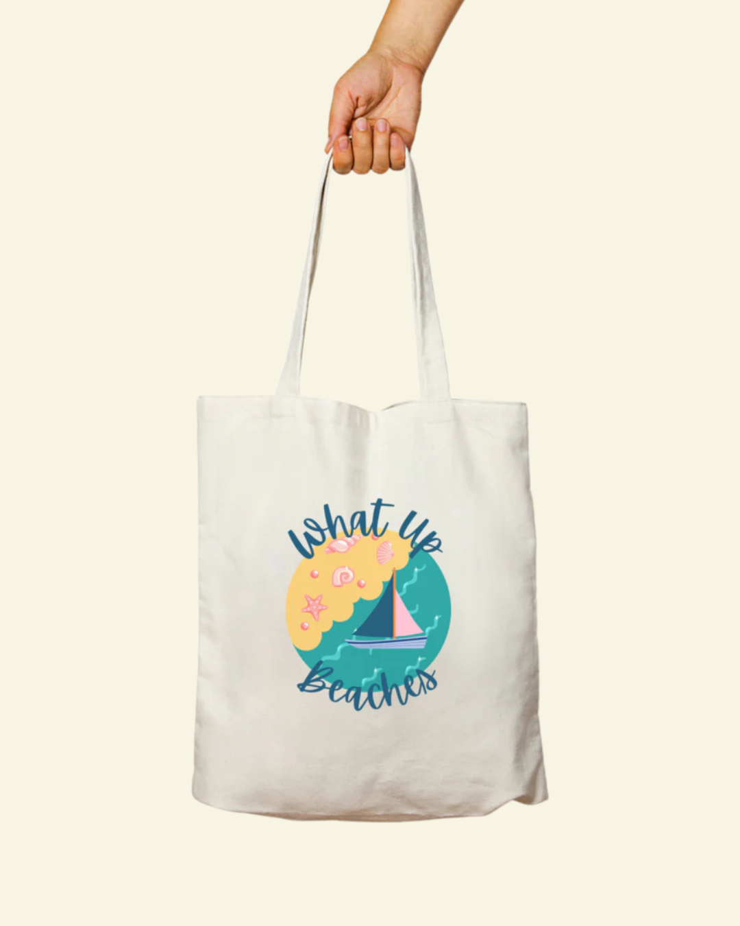 What Up Beaches Tote Bag - Zipper