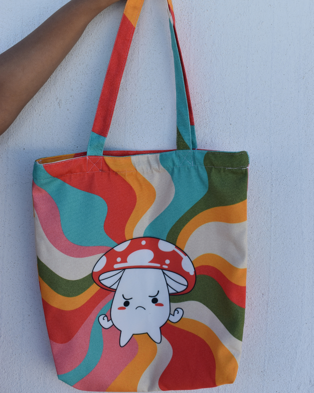 Angry Mushroom Tote Bag - Zipper