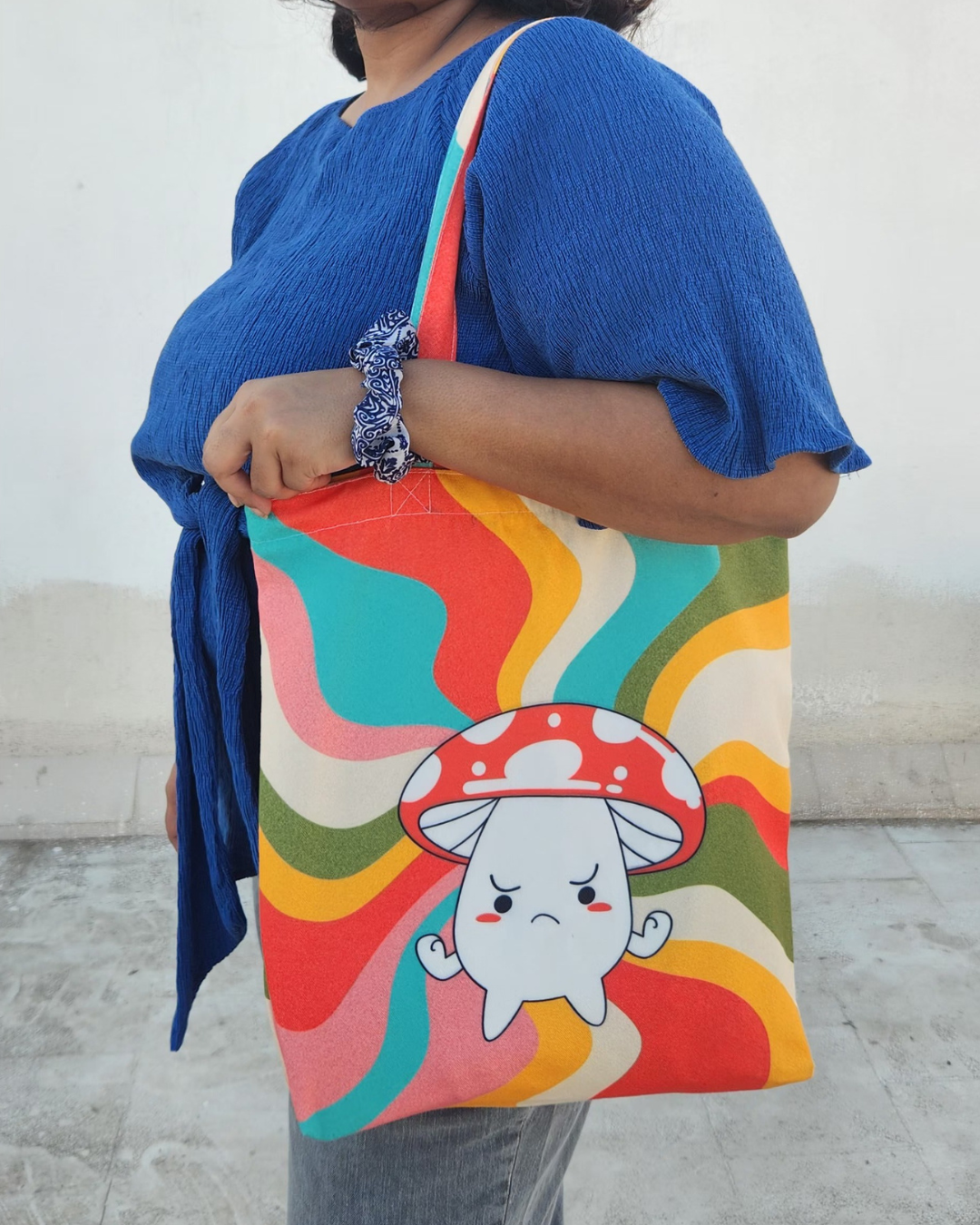 Angry Mushroom Tote Bag - Zipper
