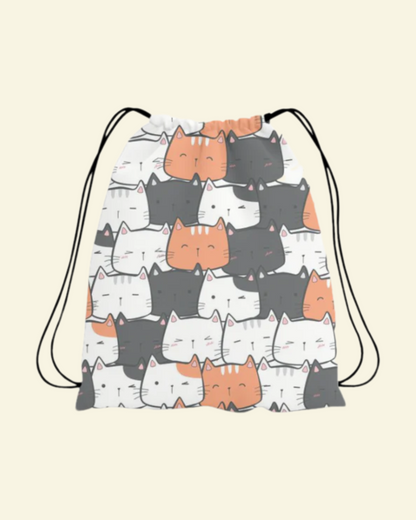 Find My Cat Drawstring Bag