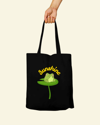 Froggy on lillypad Tote Bag - Zipper