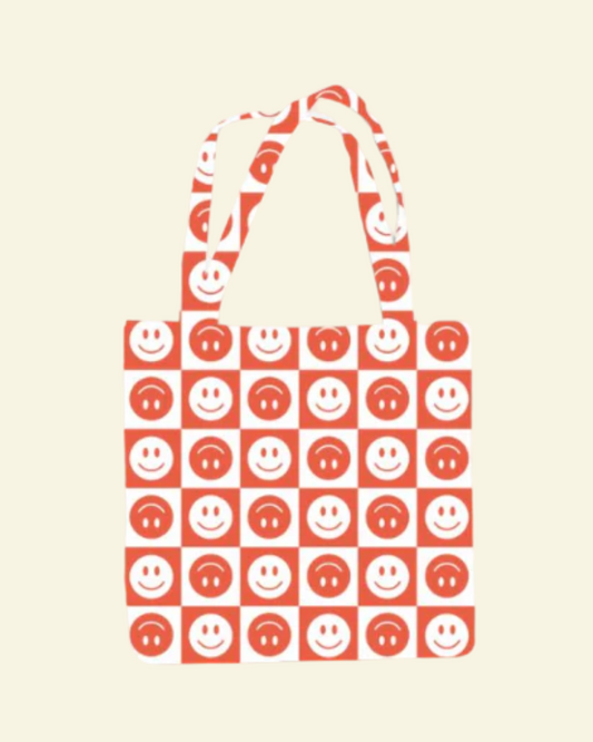 Smiley Tote Bag - Zipper